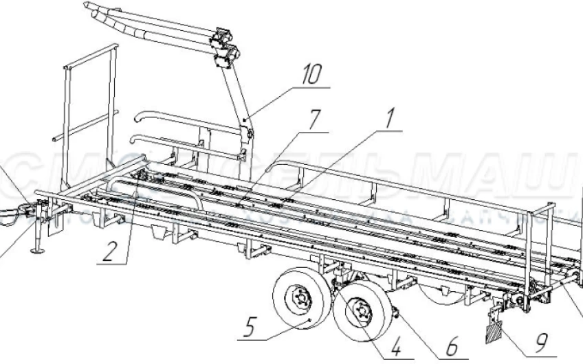 Încărcător-Transportor de baloturi de fân TP-10